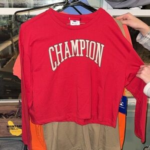 Champion Red Crewneck Top
